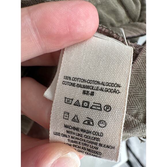 Free People Jacket Womens Small Green Military Olive Pink Button Grunge Boho - Picture 4 of 9